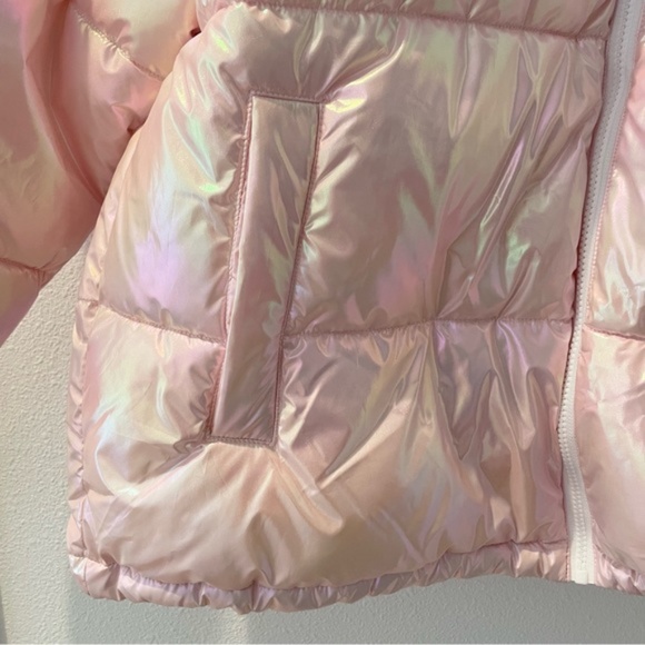 SOLD - BP Nordstrom Iridescent Oversize Puffer Jacket Pink Large NWT - Picture 5 of 11